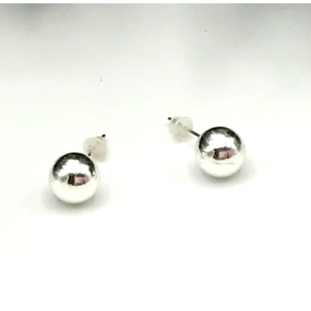 Vintage Sterling Silver Ball Stud Earrings